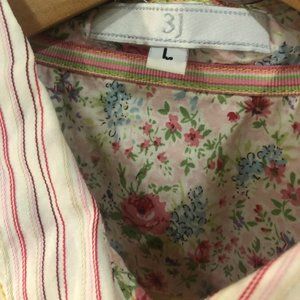 Johnny Was 3J Embroidered 100% Cotton Shirt (size L)